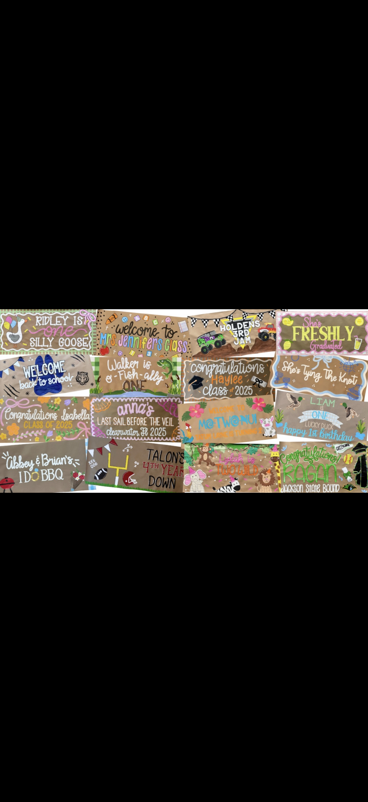 Custom banners variety