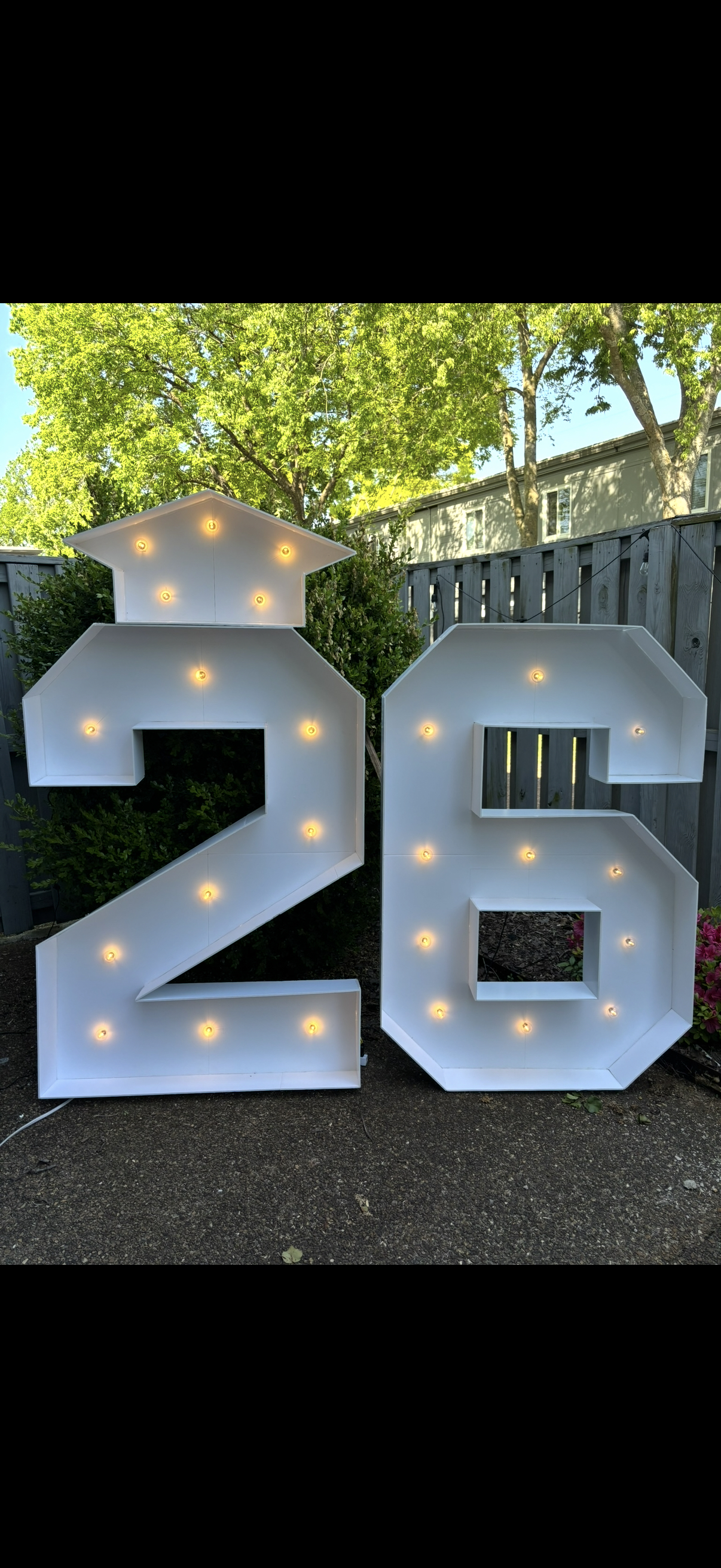 Graduation marquee number display