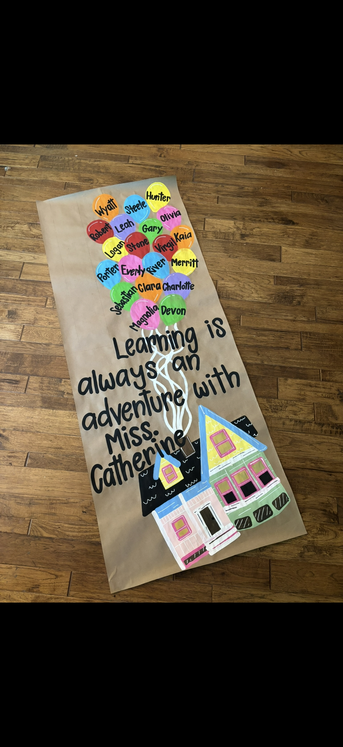 Custom hand-painted personalized growth chart